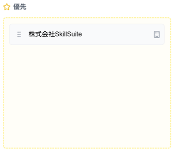 「表示優先度」ダイアログの「優先」エリアのスクリーンショット
